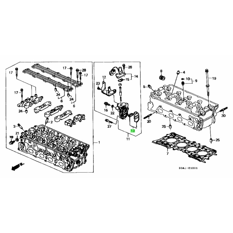 Honda Genuine Parts B16A B16B B18C Vtec Solenoid Gasket 100% Original ...