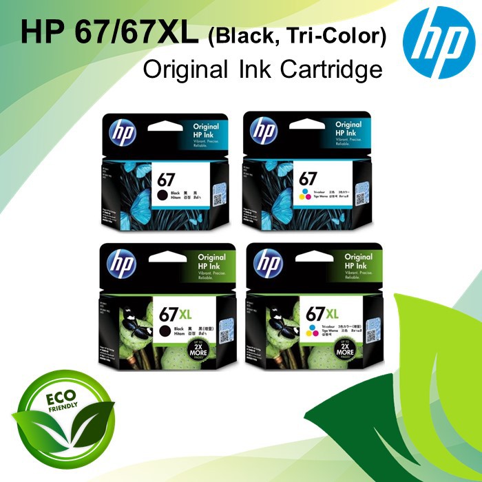 HP 67/67XL Black, TriColor Original Ink Cartridge Shopee Malaysia