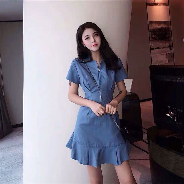 Korean Summer Dress Women Ladies Slim Black Dress Fashion Casual Midi ...