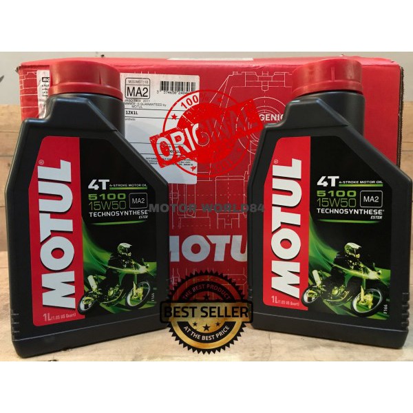 MOTUL 4T 5100 ENGINE OIL 15W50 100 ORIGINAL MOTUL Y15ZR Y15 Y16ZR Y16