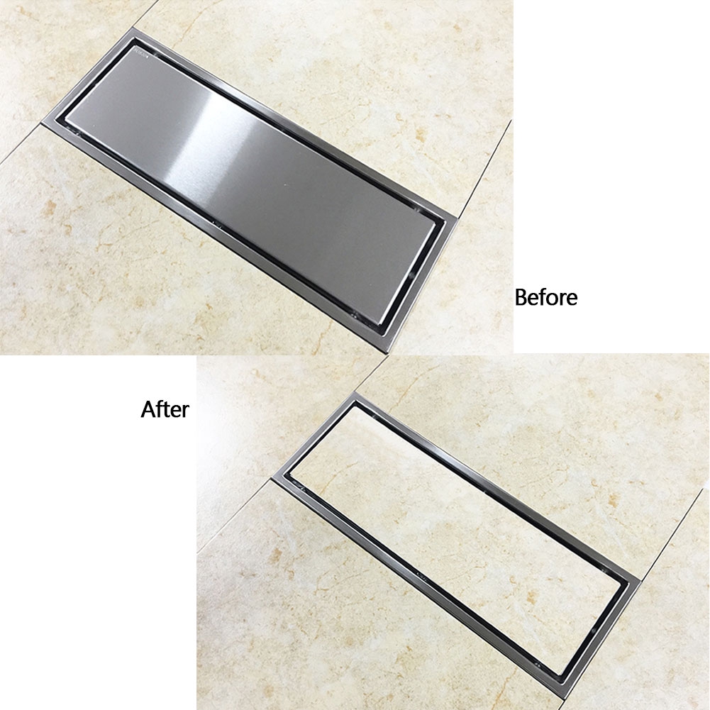 rectangular stainless steel shower floor drain