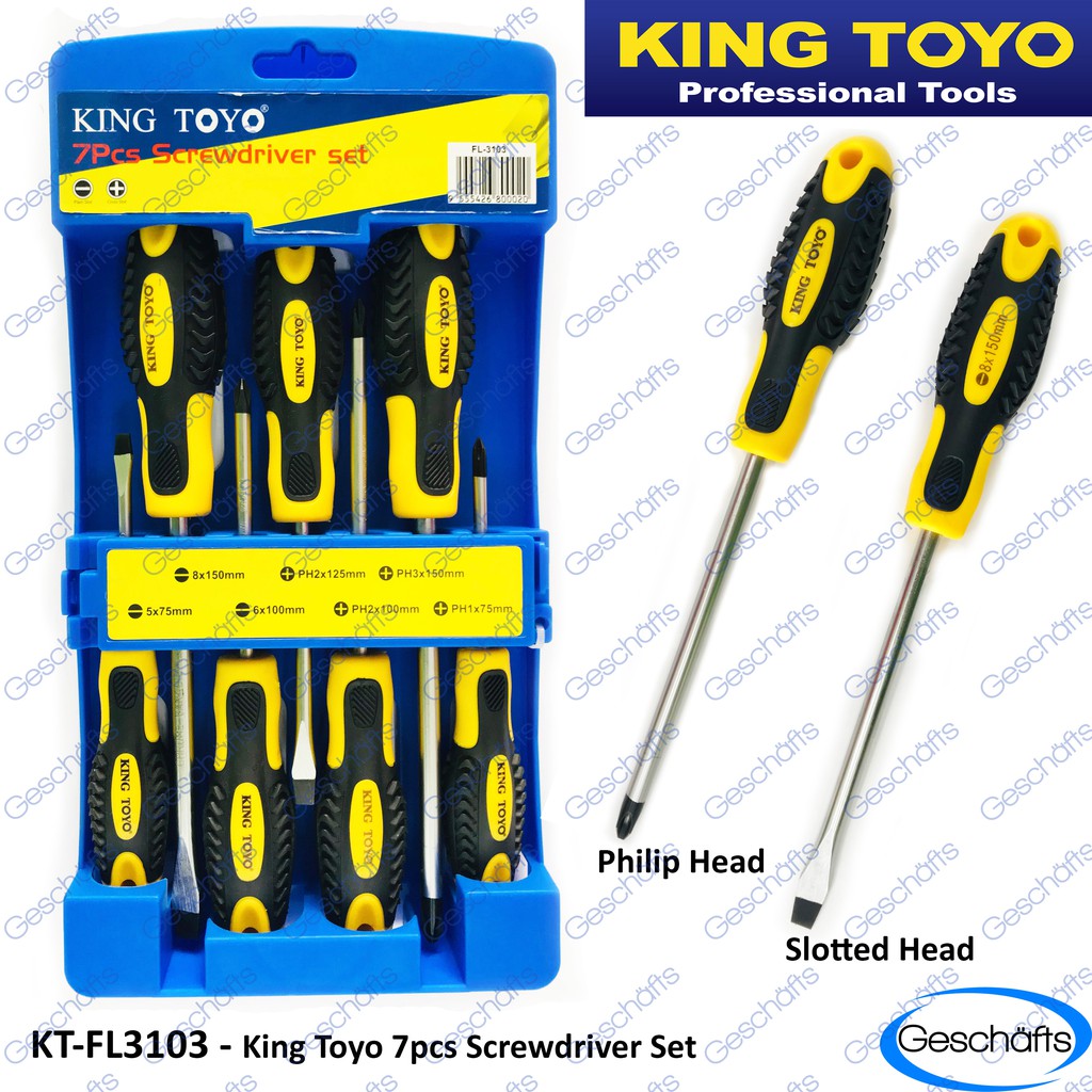 King Toyo 7PCS Screwdriver Set Shopee Malaysia