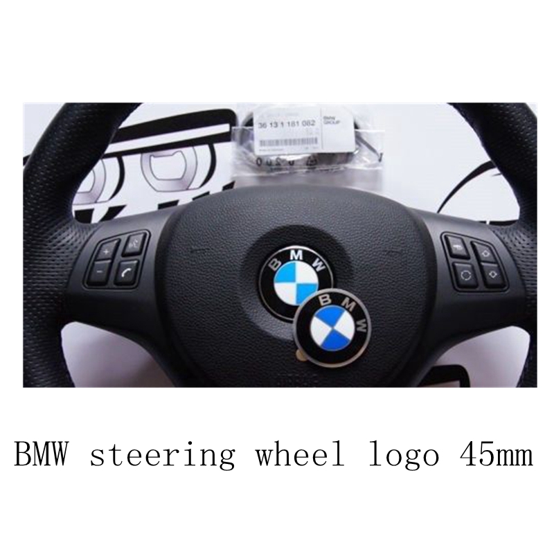 45mm B-M-W Steering Wheel Adhesive Logo Badge Fits B M W 1 3 5 6 7 ...