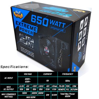 Official AVF Gaming Power Supply with Extreme Power 650W ...