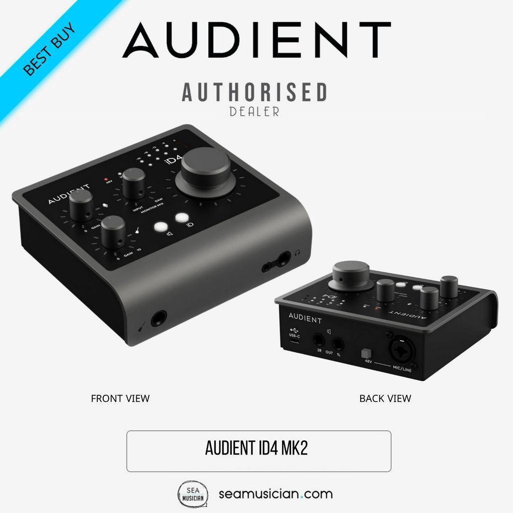 AUDIENT ID4 MKII USBC AUDIO INTERFACE 2IN/2OUT WITH 1 MICROPHONE