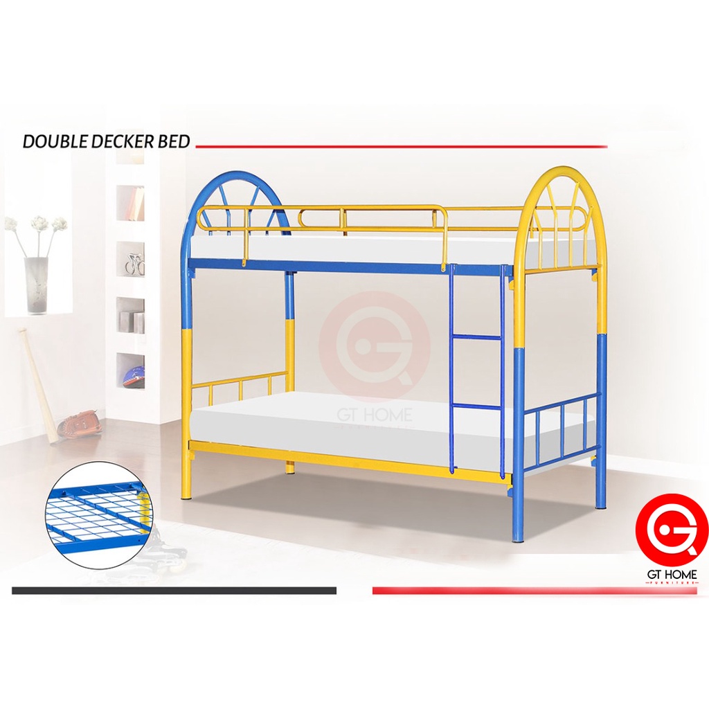 GT HOME HeavyDuty Double Decker Bed Frame Single Size Hostel Bunk Bed ...