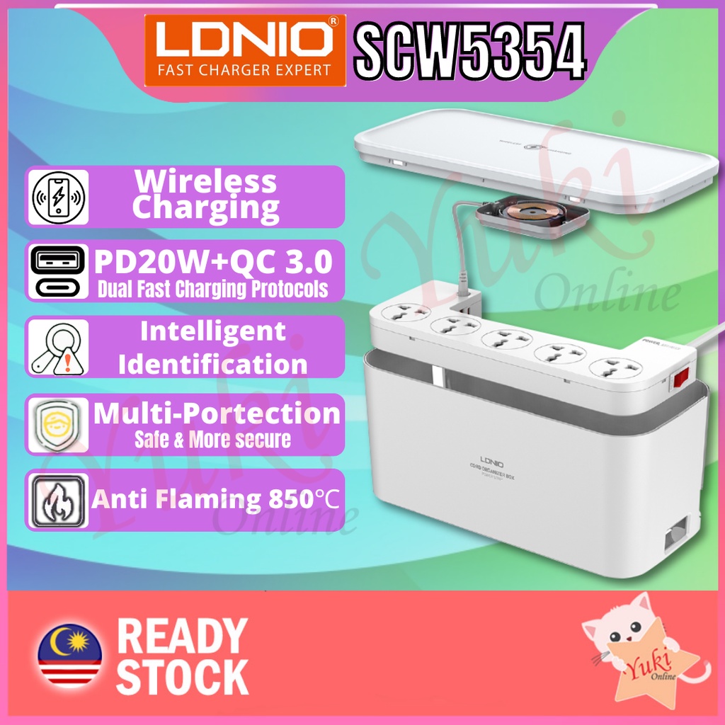LDNIO SCW5354 Cable Organizer Box Wireless Management Power Strip Box
