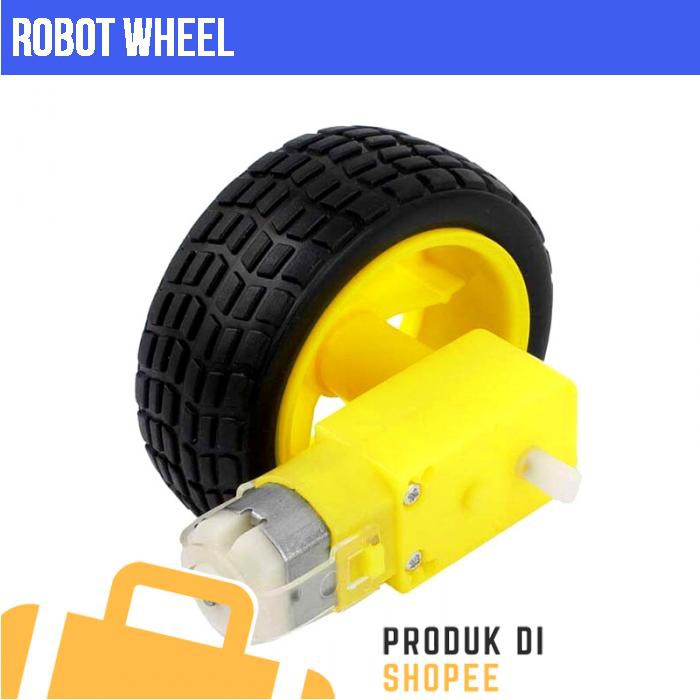 Smart Car Robot Plastic Tire Wheel with DC 3-6v Gear Motor For arduino ...