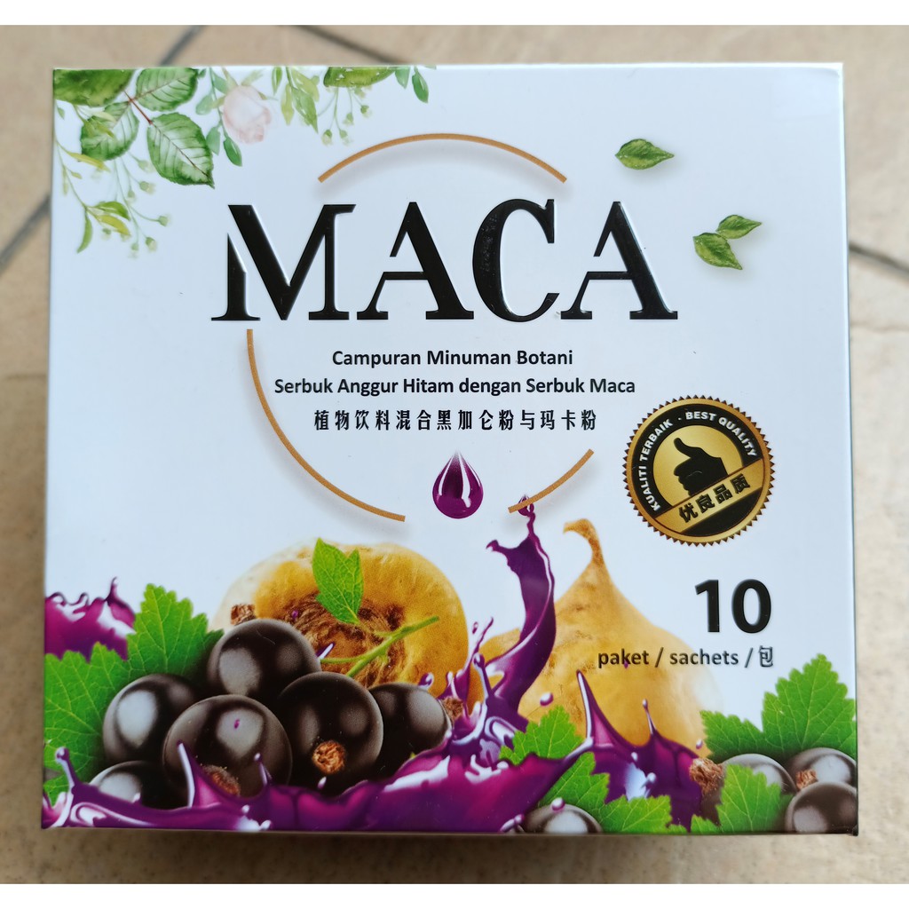 Buy Botanical Blackcurrant Maca Energy Drinks 10 Sachets X 15g 黑加仑玛卡粉maca Anggur Seetracker Malaysia