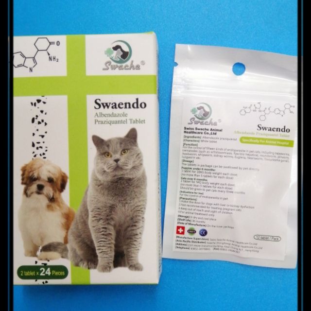 Swiss Swache Deworm table (Ubat Cacing Kucing / Anjing)