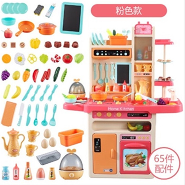 【Z2I】Premium Kids Pretend Play Mist Kitchen Set with Real Smoke Effect Water Inlet Real Stove Sound