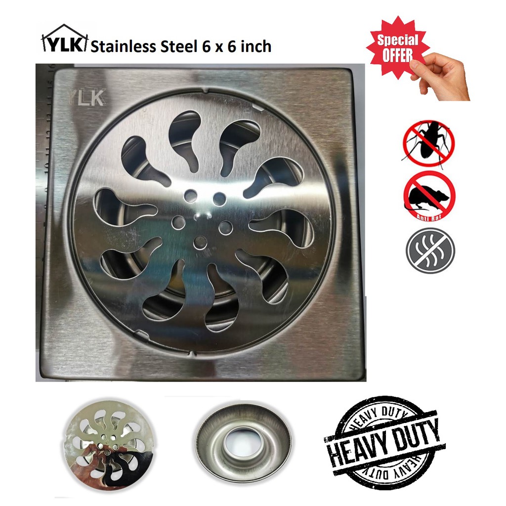 YLK Stainless Steel Floor Trap Floor Grating Anti Cockroach Anti Smell
