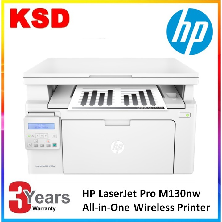 Hp Laserjet Pro Mfp M130nw Printer Include Hp Original Cf217a Toner Shopee Malaysia