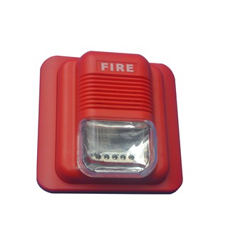 Fire Alarm Siren Strobe Alert Safety Sound and White Flash Light 24V ...