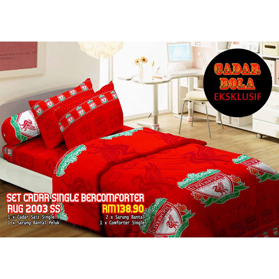 Bedsheet Single Fitted With Comforter Liverpool Shopee Malaysia