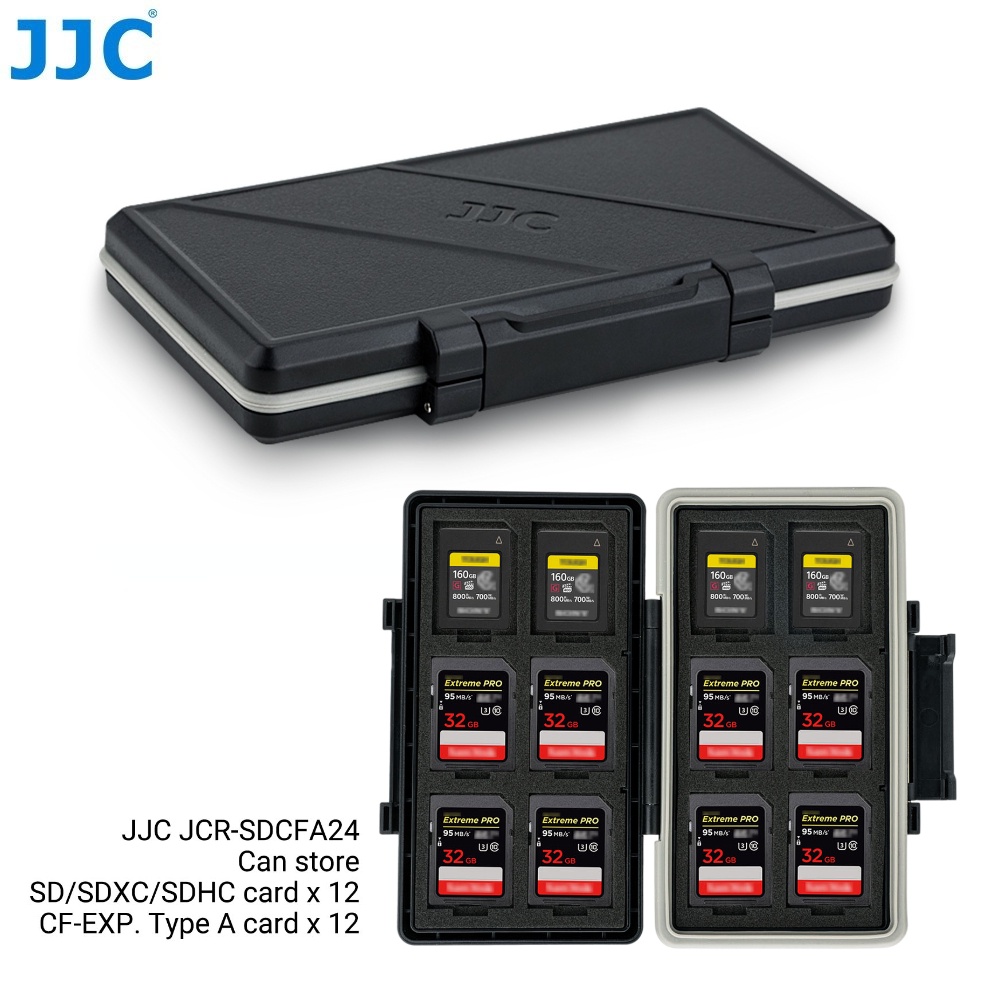 JJC 24 Slots CFexpress TypeA Card Case, Memory Card Storage Case