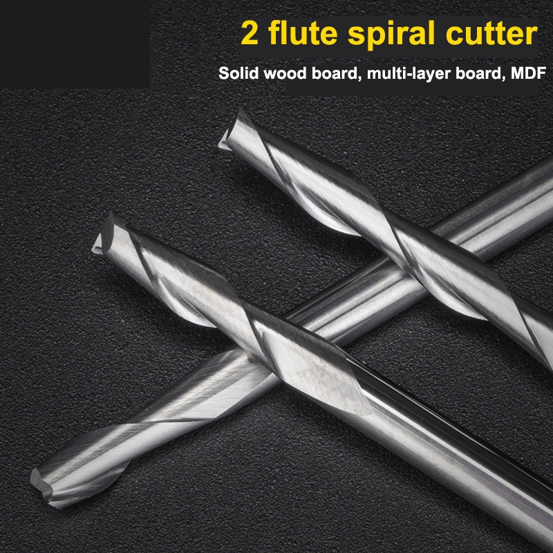 Duty Repair CNC Milling Bit Carbide Spiral End Mill 3.175mm 2 Flute Router Tool Heavy - Image 4
