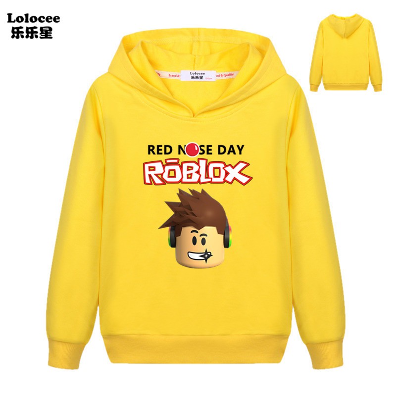 Roblox Red Nose Day Hoodies Kids Boys Hoodie Sweatshirt Tops Basic Coat Size 100 160cm Shopee Malaysia - vestidos kids hoodies for boys girls roblox red nose day costume cartoon print hooded sweatshirt childrens casual cotton tops in hoodies