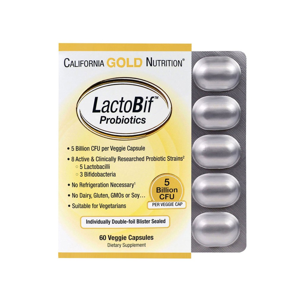 California Gold Nutrition LactoBif Probiotics 5 Billion ...