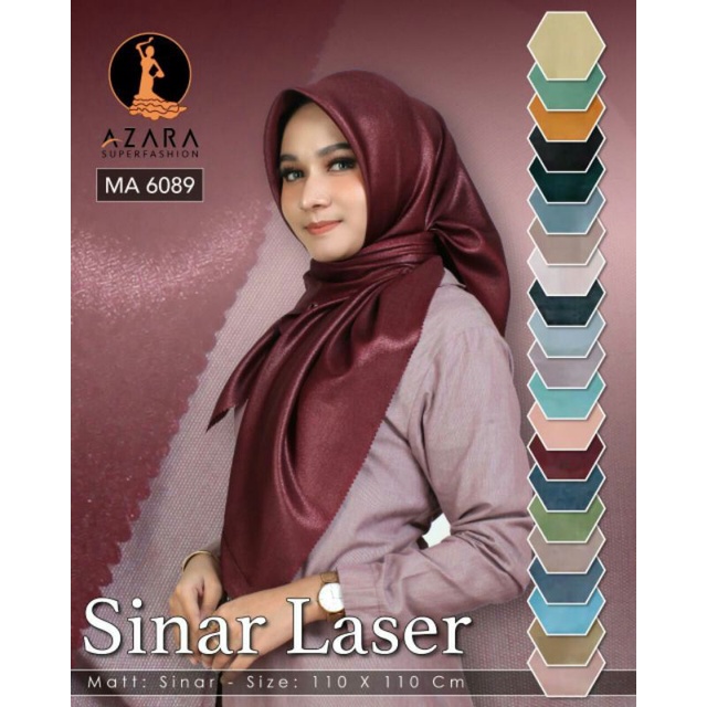 Hijab nur sinar Lasercut glitter Glamor glowing luxury plain nora LC by Megastore nur sinaran bella sinar laser Antem gamis Tille satin tule tile