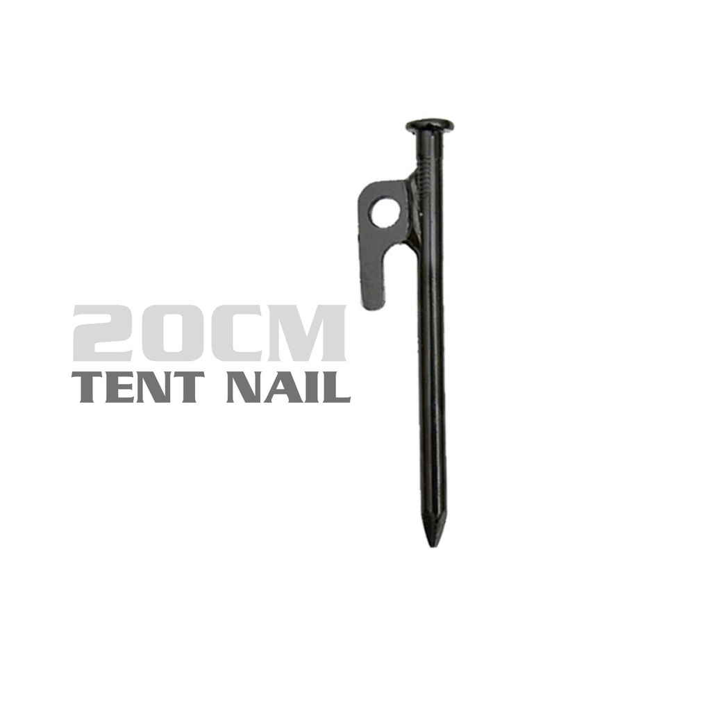 Outdoor Camping Tent Canopy 20cm 30cm Steel Peg Nail / Multifunctional Hammer / 10m Rope Reflective Pacang Tali Khemah