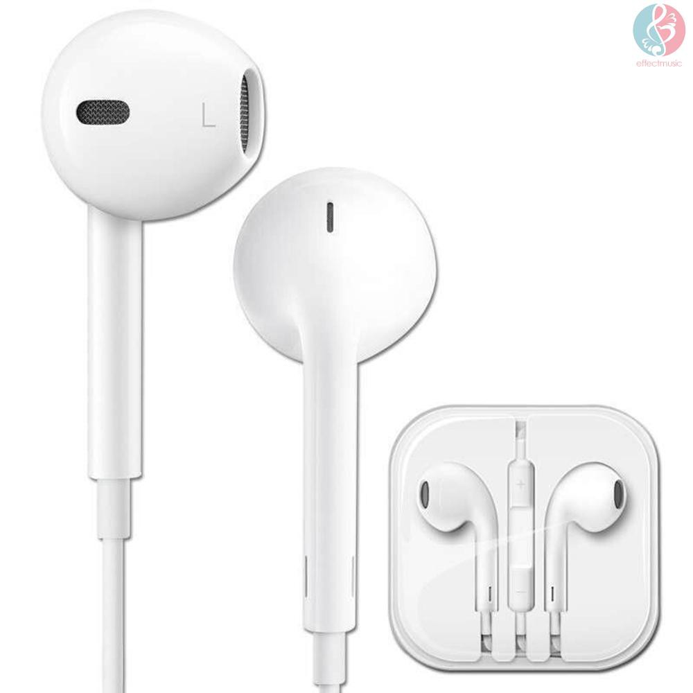 E M Original Apple Earpods With 3 5mm Headphone Plug In Ear Earphones In Line Remote Microphone For Shopee Malaysia