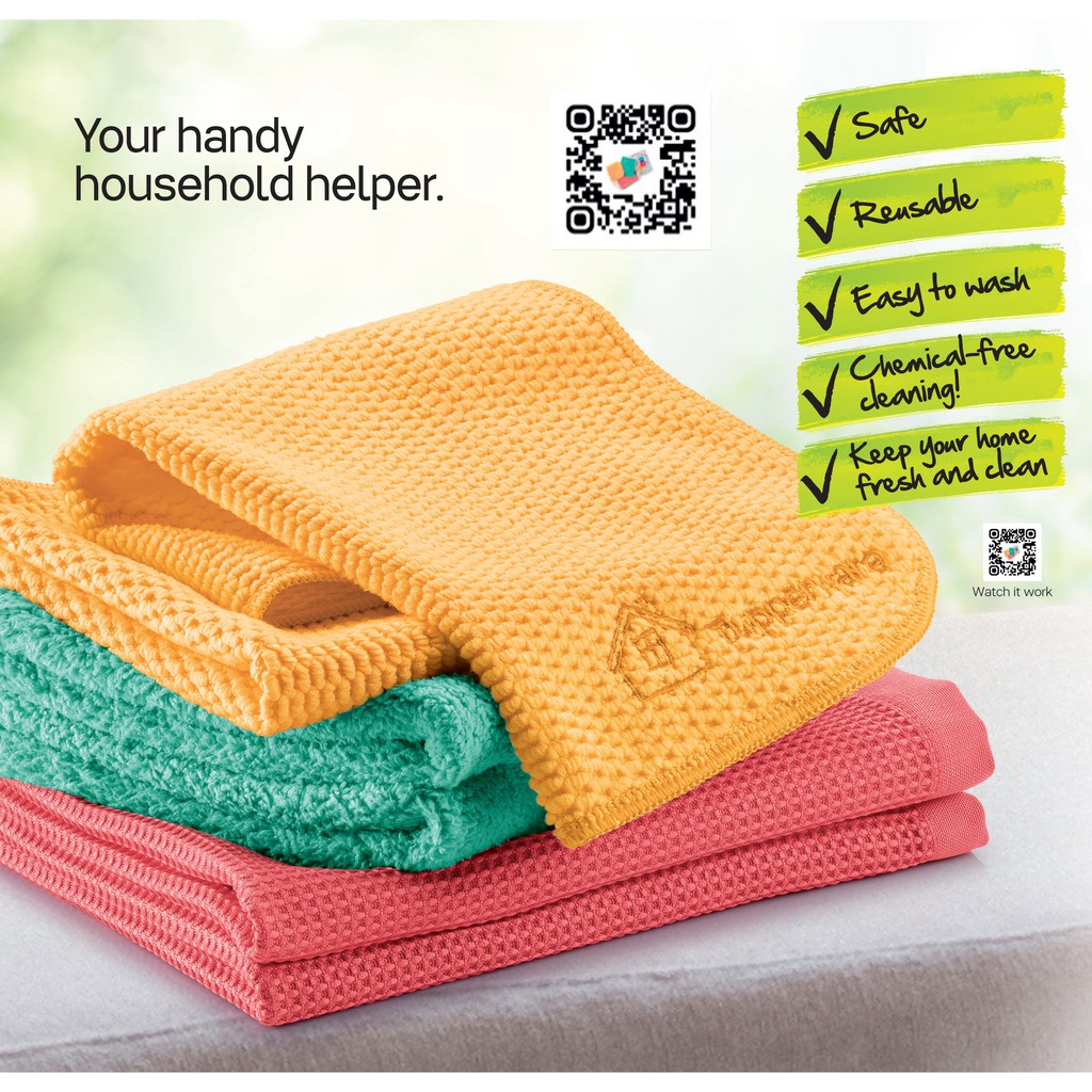 Tupperware Microfiber Set (3pcs) / Dust Towel / Multi-purpose Towel / Window Towel (1pc)