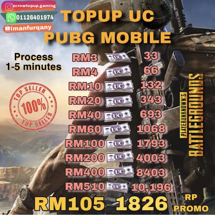 My Seller 3 Topup Top Up Uc Pubg Unknown Cash Fastest Cheapest Laju Murah Malaysia