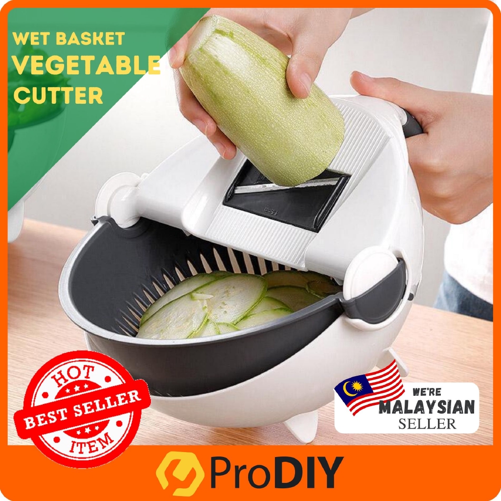 9 IN 1 Multifunction Easy Food Chopper Carrot Potato Grater Kitchen Tools Manual Vegetable Cutter Basket Chopper Slicer