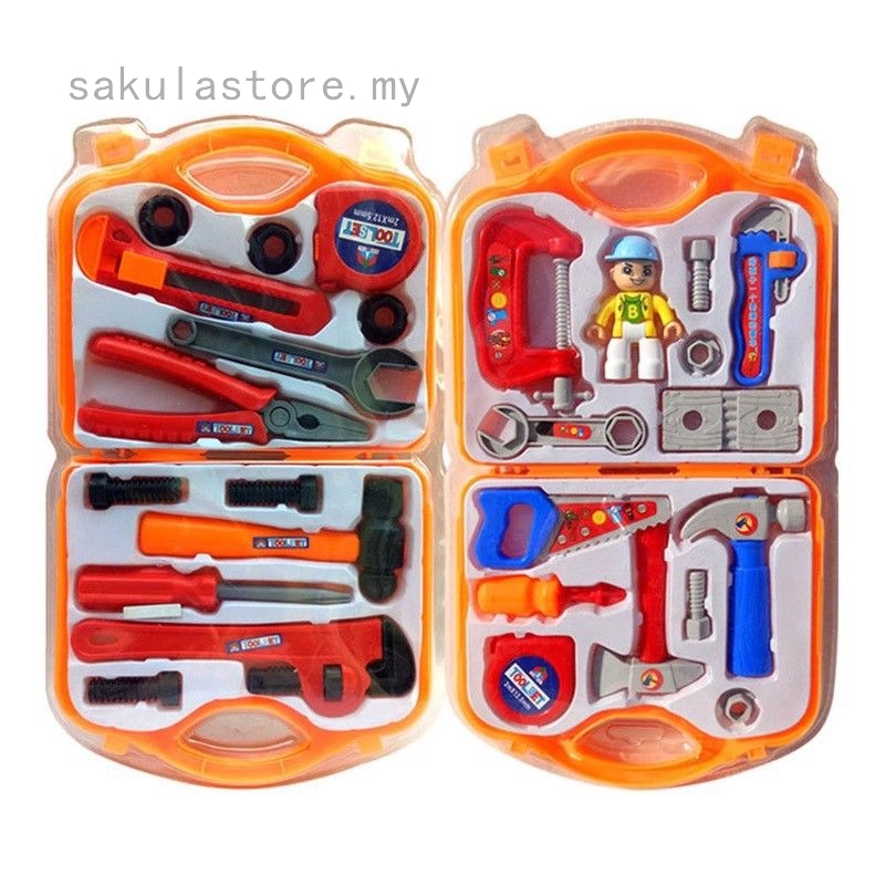 New Boys Kids Role Play Builder Toy Tool Set In Hard Carry Case With Drill UK~ 