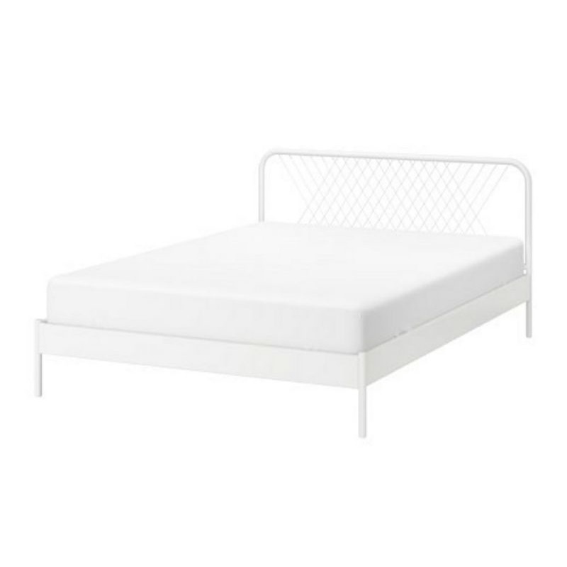 Nesttun Bed Frame Complete Set Luroy, Bed Frame With Storage Headboard White Luröyfull