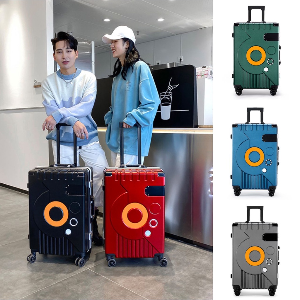 CIRCLE PATTERN 20 INCH TRAVEL LUGGAGE BAG SUITCASES / BEG BAGASI SIZE ...