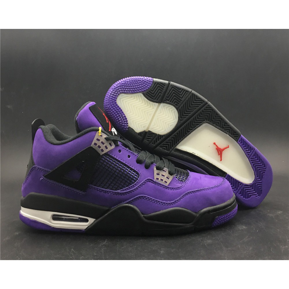 travis scott x jordan 4 purple
