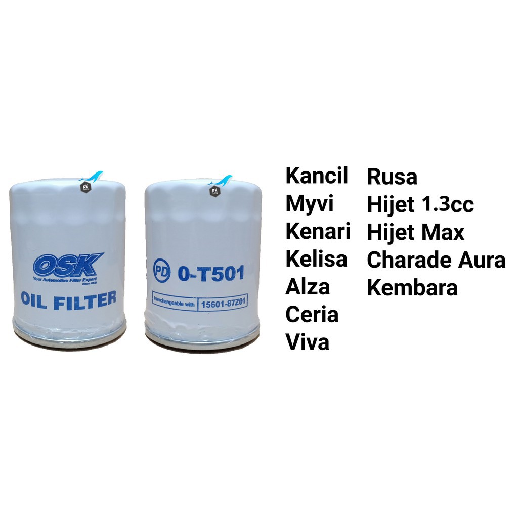 OSK O-T501 PERODUA OIL FILTER ALZA ,KELISA, KENARI 