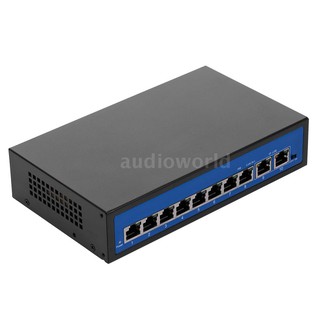 ★ZWD-8+2BZDN-X 8+2 POE Switch 8 Ethernet Port 2 Uplink Ethernet Port 2.0Gbps  for IP Camera Wireless AP UK Plug
