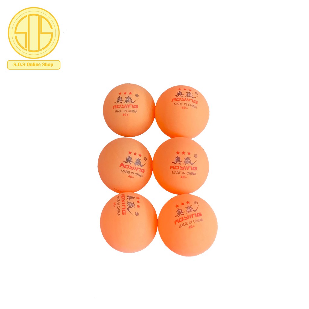 AO YING Table Tennis Ball 3 Star 40+ Poly Ball (6 pieces in a box)