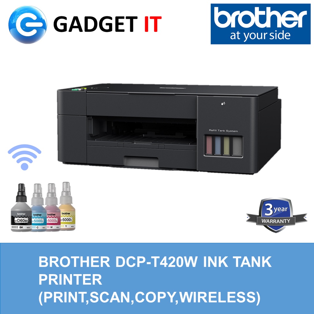 Brother DCPT420W Multifunction Print,Copy,Scan,Wireless Inkjet Colour