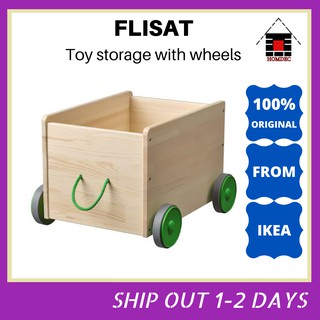 flisat toy storage with casters