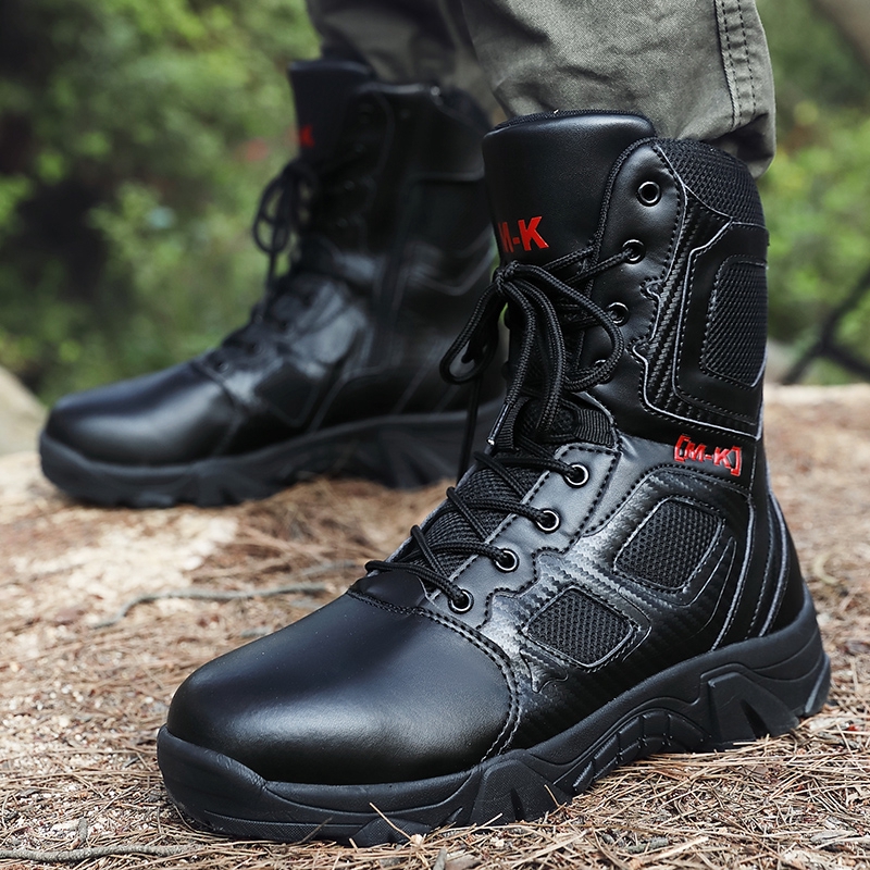 lightweight steel toe combat boots