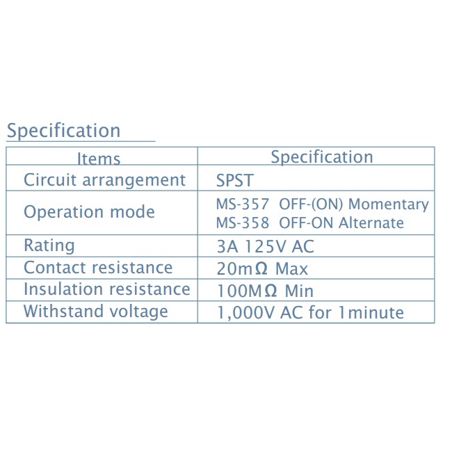 Est Ms 358 0 On Off Button Switch Japan Shopee Malaysia