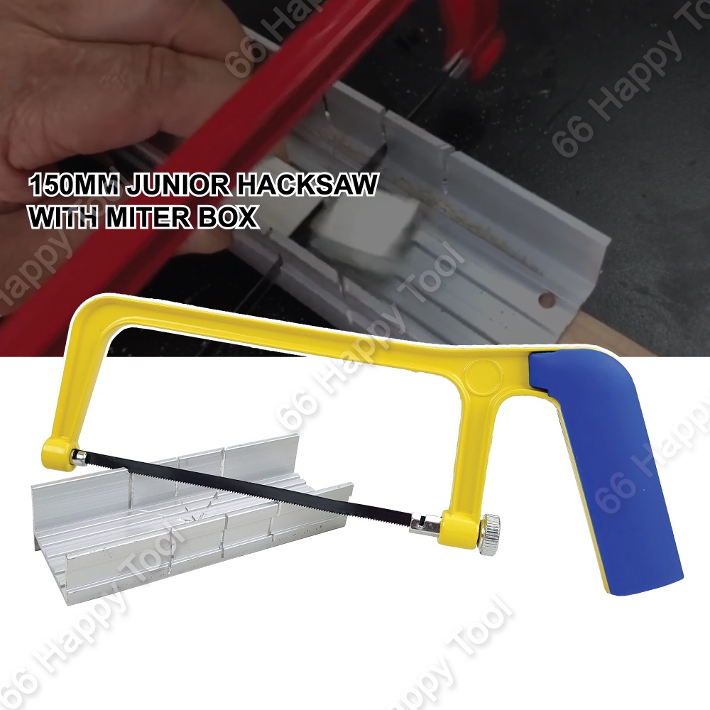 Junior Hacksaw With Miter Box 150mm Mini Hack Saw Cutting Grip Backsaw