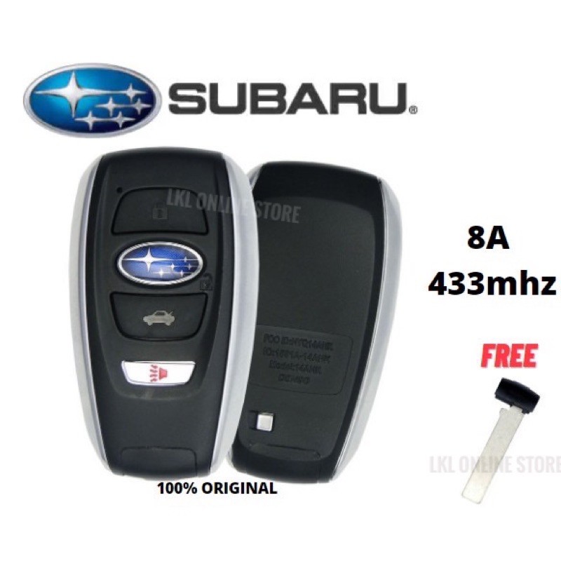 SUBARU Forester Smart Key 8A chip/433mhz Brand New Unprogram Smart Key with  Uncut Key  Shopee Malaysia
