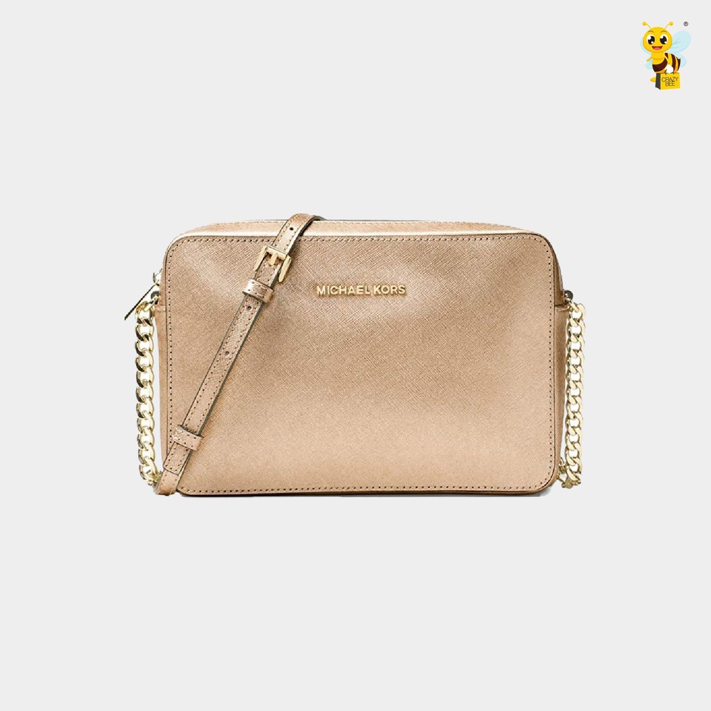 michael kors jet set crossbody gold