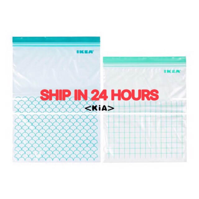 IKEA ISTAD RESEALABLE DOUBLE ZIPLOCK PLASTIC BAG (Size L, M & S