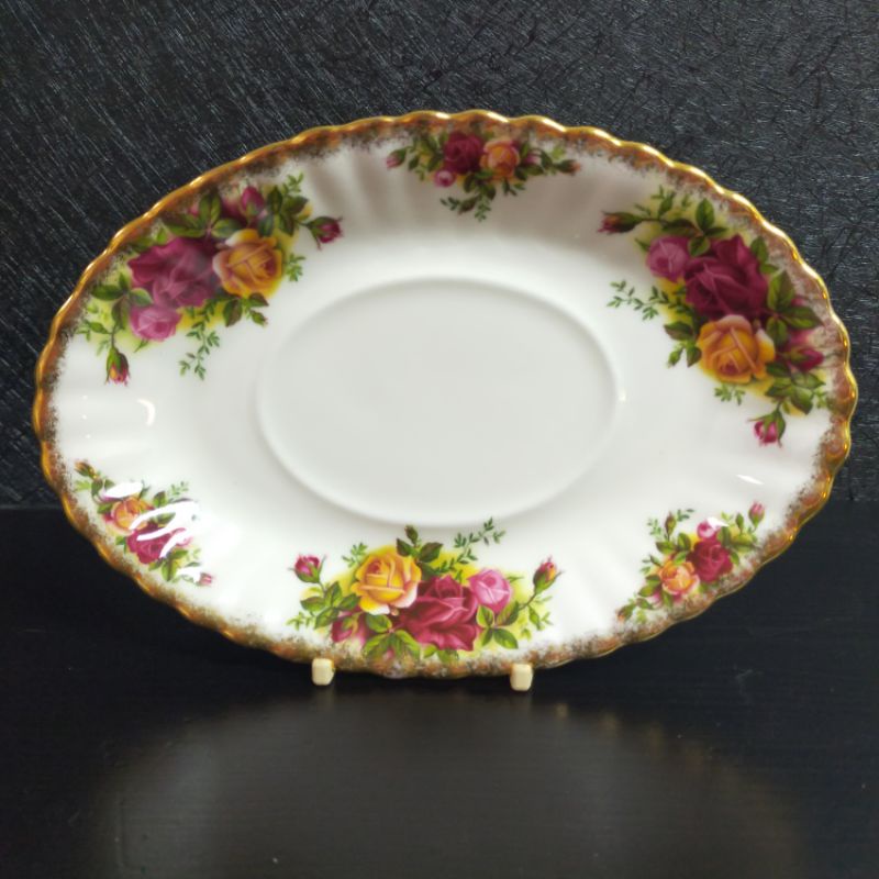 Royal Albert Old Country Roses Gravy Boat Saucer Plate