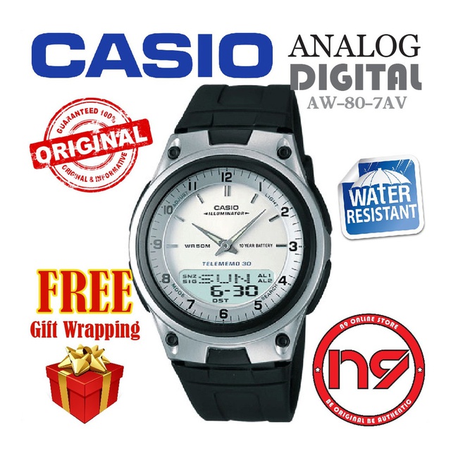 casio aw 80 set digital time