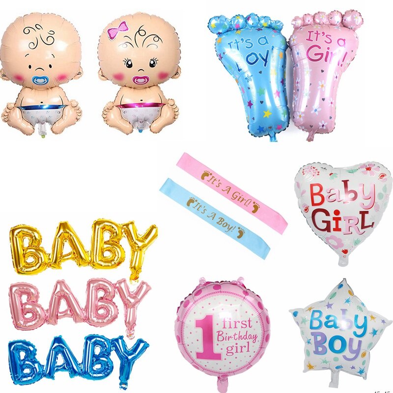 【Ready Stock】BABY PARTY Foil Balloon New Born Baby Birthday Gender ...