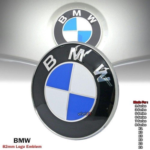 Blue BMW Logo Replacement 82mm for ALL Models BMW E46 E30 E36 E34 E38 E39 E60 E65 E90 325i 328i ...