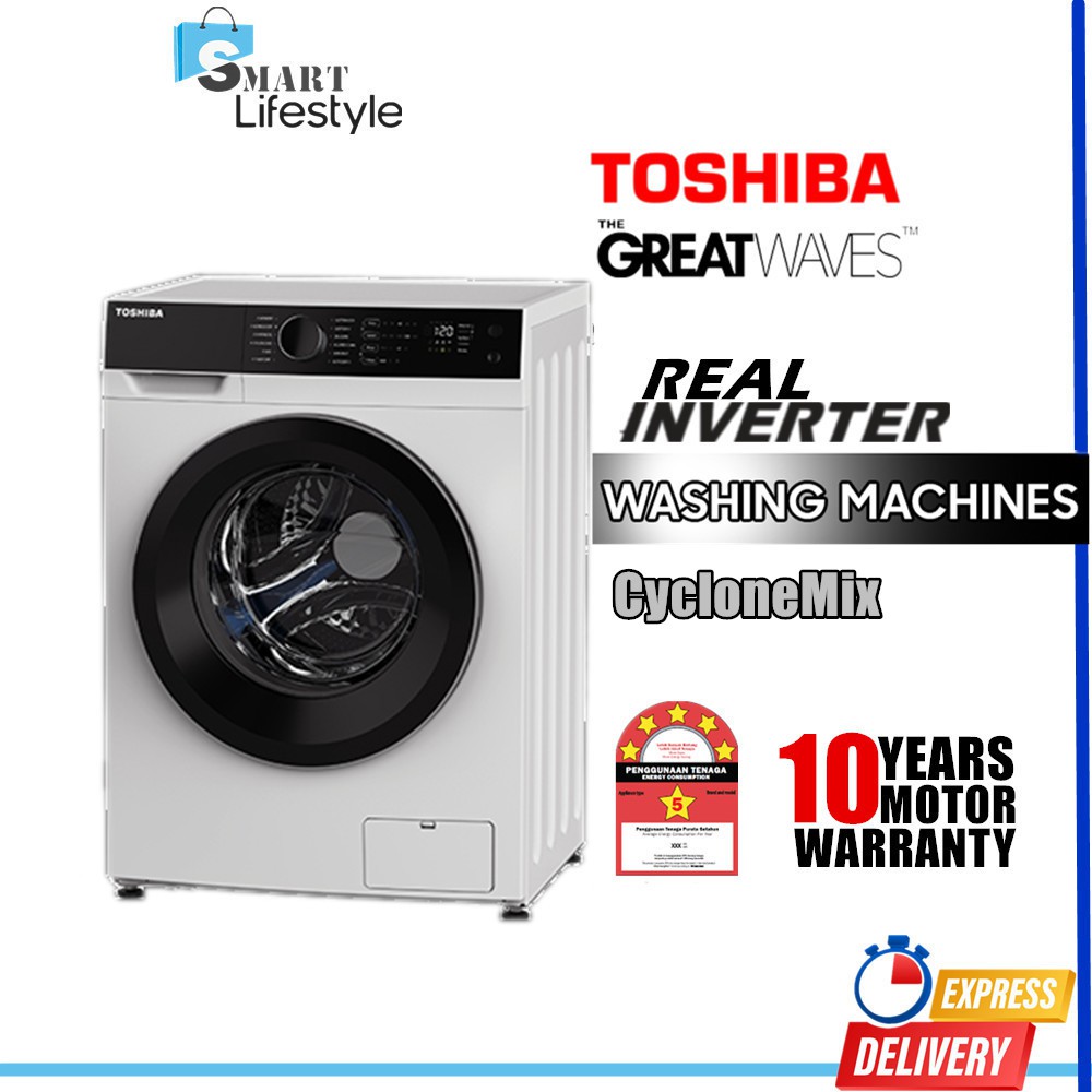 【EXPRESS SHIPPING】 Toshiba Real Inverter Front Load Washing Machine (8