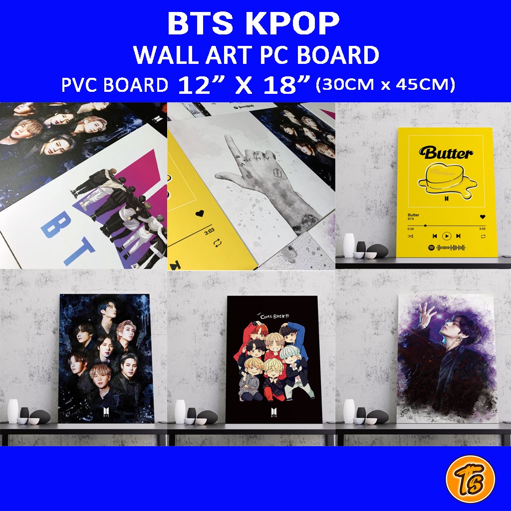 BTS KPOP Wall Art Poster Board Poster Board Dinding KPOP BTS Wall